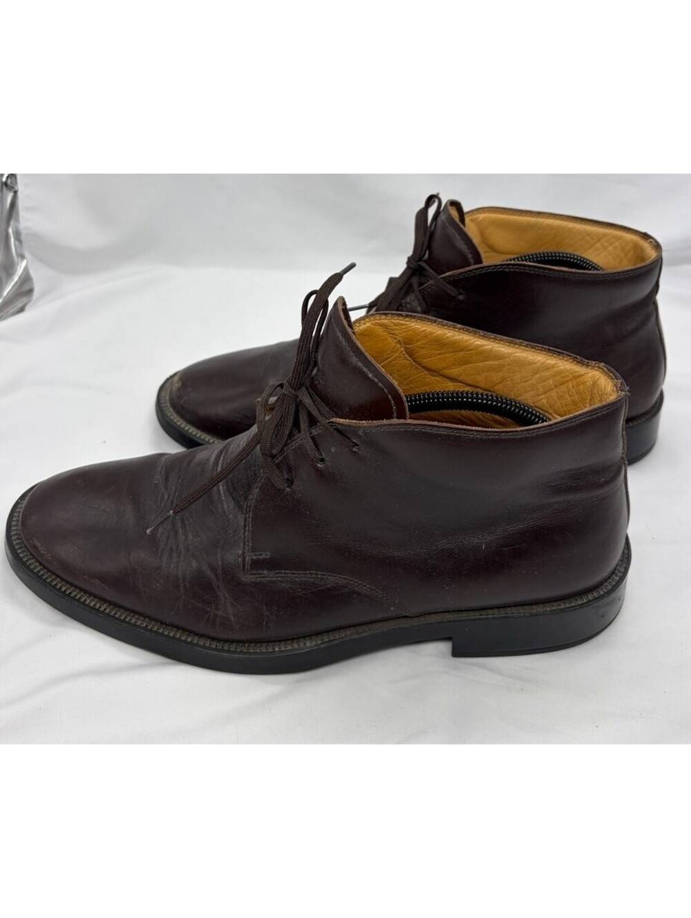 J. CREW MENS VINTAGE LEATHER FIELD BOOTS - Chestnut Brown - Size 12